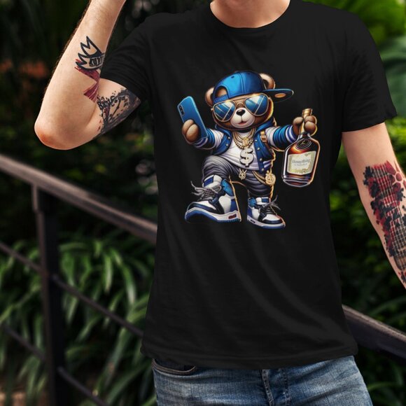 Hennything Is Possible Bear Short Sleeve Cotton Unisex Men Women Tshirt - Picture 2 of 7